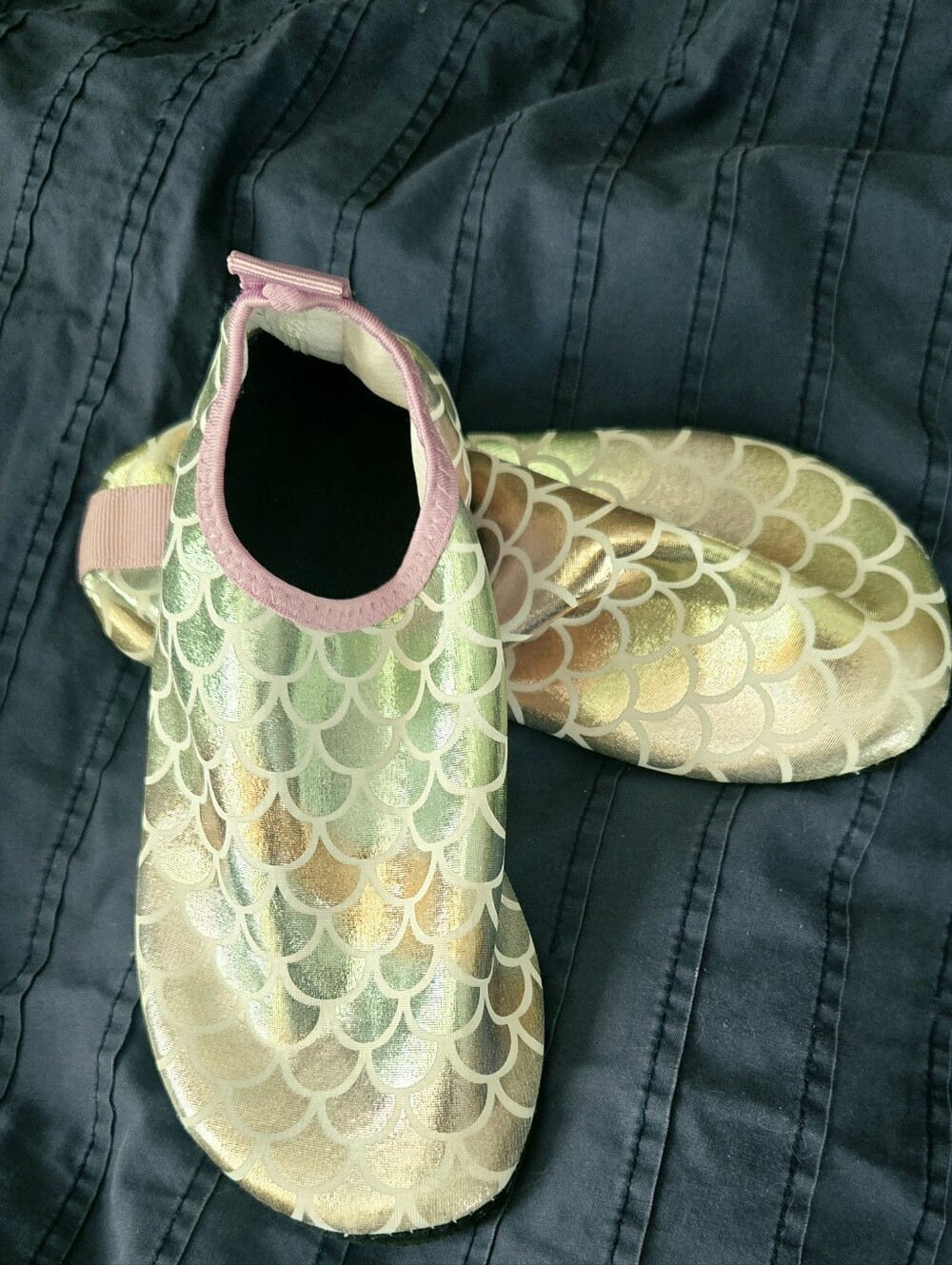 Kids Mermaid Scale Water Shoes - Pink Trim